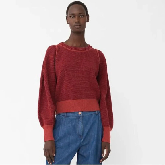 SEE‎ BY CHLOE Puff Sleeve Sweater in Red - Picture 1 of 12